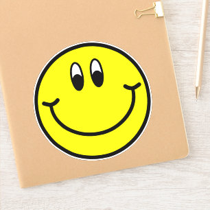 顔のEmojiの幸せな微笑のステッカー シール