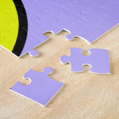 顔のEmojiの幸せな微笑のパズル ジグソーパズル (側面)