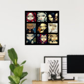 顔のFaery Vampires #1 ARTプリントゴシック妖精 ポスター (ホームオフィス)