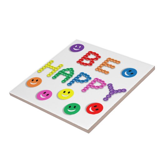 顔は幸せです タイル (側面)