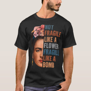 顔は、花のような、扇のためのフリダ・カーロの画家芸術 Tシャツ