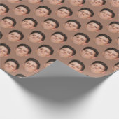 顔またはドッグフォトモチャムッセギフトラッピング紙 ラッピングペーパー (角)