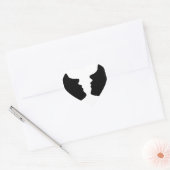 顔または花瓶 – 花瓶のような2つの顔の錯覚 ハートシール (封筒)