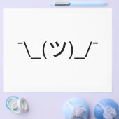 顔をしかめる絵文字 ¯\_(ツ)_/¯ 日本語の顔文字 チラシ (シングル)