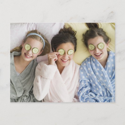 顔をしている女の子 ポストカード (正面)