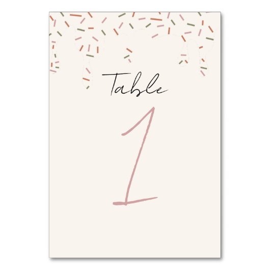 顔を上げる テーブルナンバー (正面)