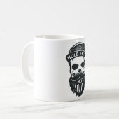 顔を剃らずに速力を出す コーヒーマグカップ (正面左)