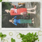 顔を引っ張る キッチンタオル (折り畳み)