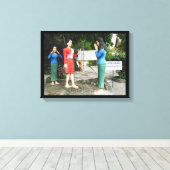 顔を引っ張る キャンバスプリント (インサイチュ (ウッドフロア))