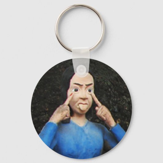 顔を引っ張る キーホルダー (正面)