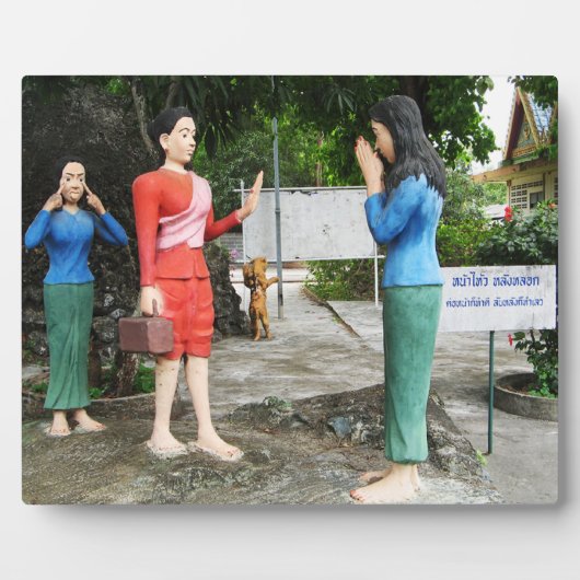 顔を引っ張る フォトプラーク (正面)