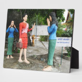 顔を引っ張る フォトプラーク (側面)