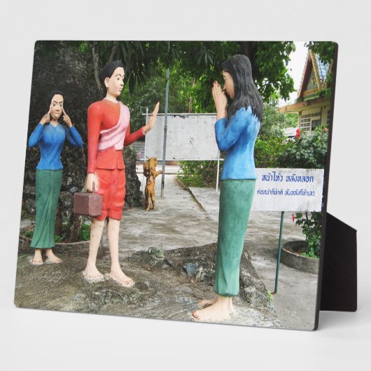 顔を引っ張る フォトプラーク (側面)