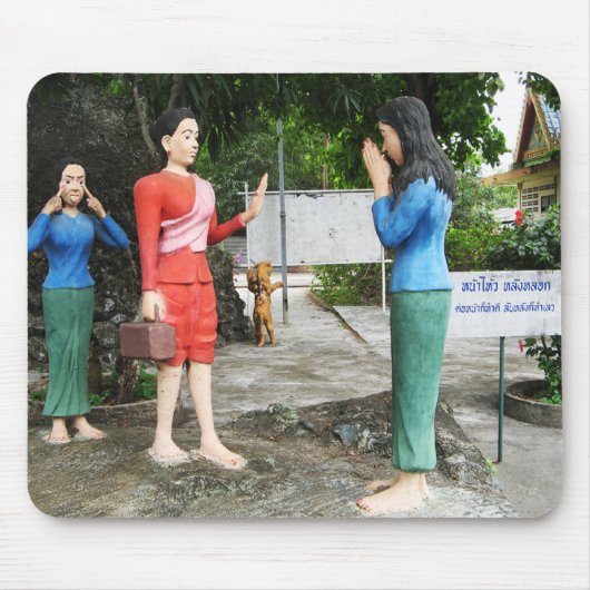 顔を引っ張る マウスパッド (正面)