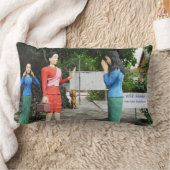 顔を引っ張る ランバークッション (ブランケット)