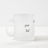 顔を怒って下さい フロストグラスマグカップ (左)