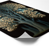 顔を持つ光イリュージョン葉ツリー吹 ポスター (角)