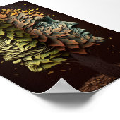 顔を持つ光イリュージョン葉ツリー吹 ポスター (角)