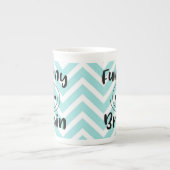 顔を搭載するおもしろいな頭脳 ボーンチャイナマグカップ (正面)