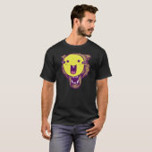 顔を搭載するオオカミ Tシャツ (正面フル)