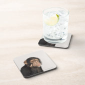 顔を摩擦している猿 コースター (右側)