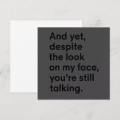 顔を見てもまだ話しかけてくるね 招待状 (正面/裏面)