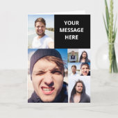 顔を貼り付けた写真コラージュカード カード (正面)