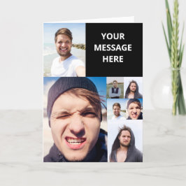 顔を貼り付けた写真コラージュ カード