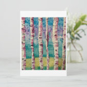 顔を赤くさせる樺の木byジョイス・ナイト・コーイン サンキューカード (スタンド正面)