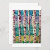 顔を赤くさせる樺の木byジョイス・ナイト・コーイン サンキューカード (正面/裏面)