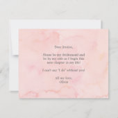 顔を赤くさせる開花は私の花嫁の名刺になる 招待状 (裏面)