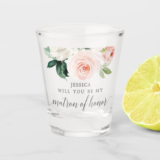 顔を赤くさせる開花マトロン名誉の提案ShotGlass ショットグラス (正面)