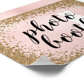 顔を赤らめたグリッターの花嫁ドレス　ブライダル フォトブース ポスター (角)