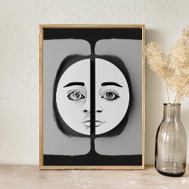 顔アートポスター ポスター