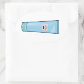 顔ウォッシュベビーブルーチューブ 楕円形シール (バッグ)