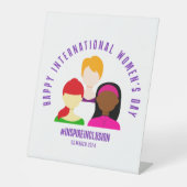 顔エレガントズ女子デー国際的3月8日 台座サイン (正面)