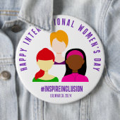 顔エレガントズ女子デー国際的3月8日 缶バッジ (インサイチュ)