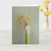 顔オニオンカード春 カード (黄色い花)