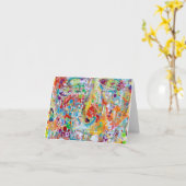 顔オフ空白のノートカード カード (黄色い花)