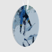 顔オフ – アイスホッケープレーヤーオーナメント オーナメント (正面)