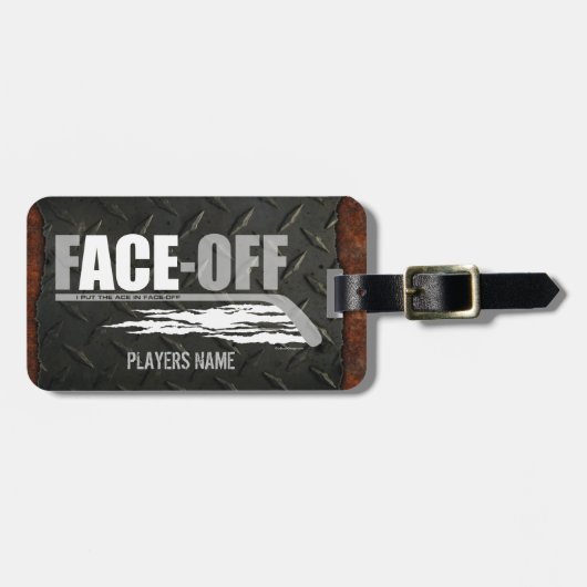 顔オフACE （ホッケー）荷物タグ ラゲッジタグ (正面横)