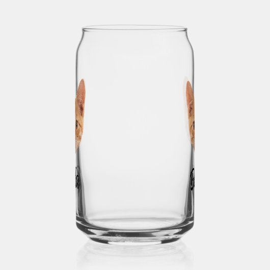 顔カスタムキャットモマペットラバーコーヒーコーパーソナライズされたヒー ガラス缶 (左)