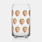 顔カスタムギフト、パーソナライズされた顔写真、家族 ガラス缶 (裏面)