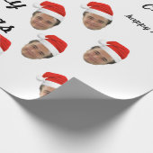顔カスタムクリスマスラッピング紙 ラッピングペーパー (角)