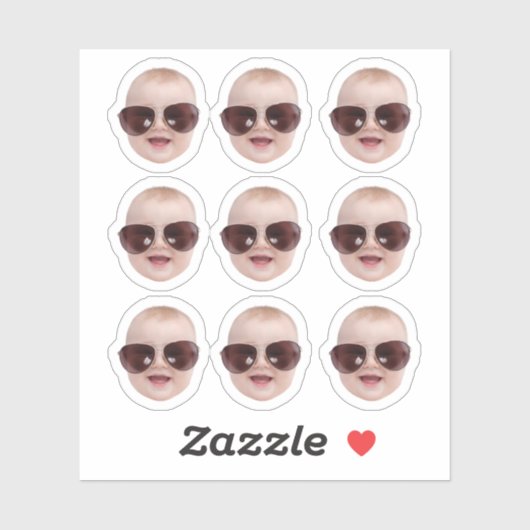 顔カスタムステッカーノートパソコパーソナライズされたン シール (シート)