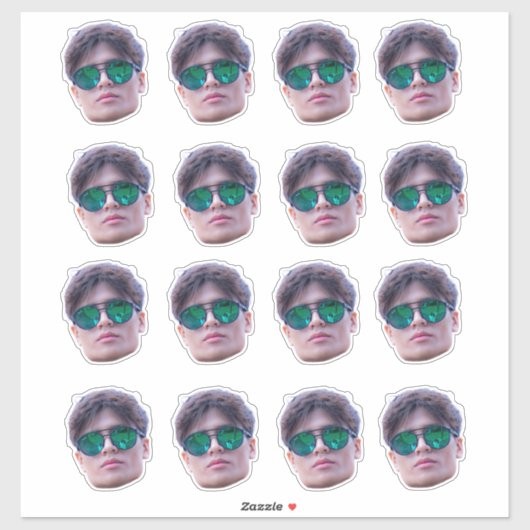 顔カスタムステッカー、ステッパーソナライズされたカー、顔 シール (シート)