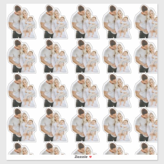 顔カスタムダイカットビニール防水ギフト シール (シート)