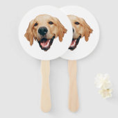 顔カスタムドッグパパニューダッドパーティー誕生日 ハンドファン (正面&裏面)