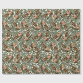 顔カスタムフォトクリスマス小妖精や小人ラッピング紙 ラッピングペーパー (フラット)