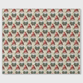 顔カスタムフォトクリスマス格言包装紙 ラッピングペーパー (フラット)